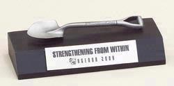 Mini Shovel on Base Replica Paperweight