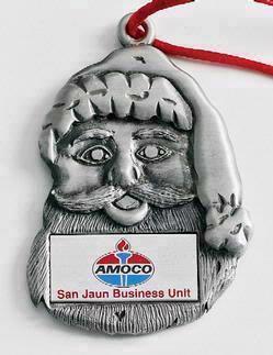 Santa Face Marken Design Cast Ornament