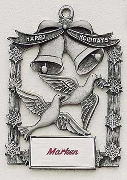 Doves & Bells Marken Design Cast Ornament