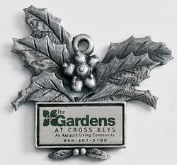 Holly Leaves Marken Design Cast Ornament