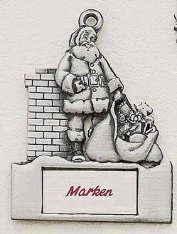 Rooftop Santa Marken Design Cast Ornament