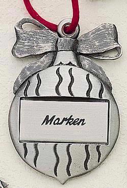 Ball Marken Design Cast Ornament