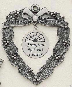 Heart with Silk Screen Dangle Marken Design Cast Ornament