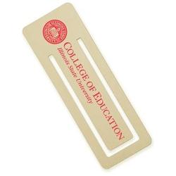 Tall Rectangle Silk Screened Bookmark Clip