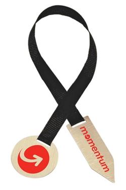 Round with Point Ribbon Silk Screened Bookmark